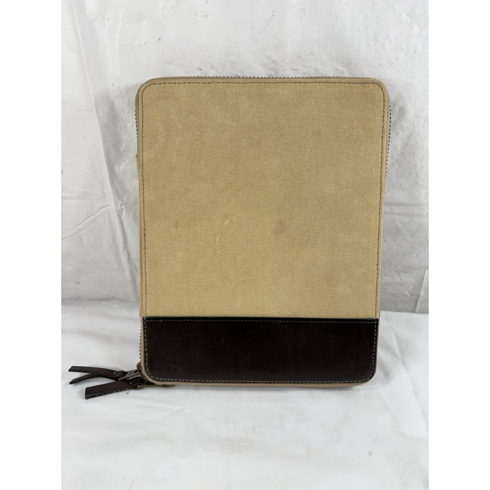 ABERCROMBIE & FITCH TABLET CASE IPAD ZIP CASE leather and canvas